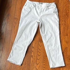 Falls Creek Women's White Straight-Leg Jeans